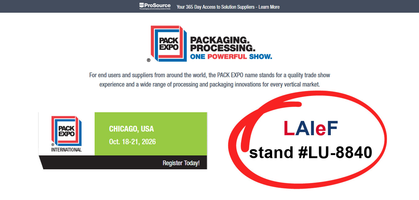 LAIeF будет участвовать в PACK EXPO International 2026 в Чикаго