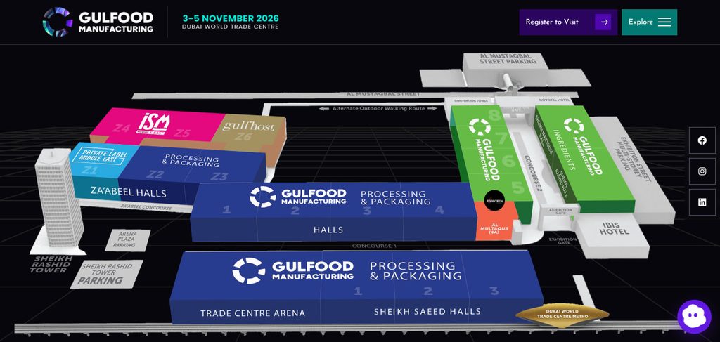 Gulfood Manufacturing 2026-mappa